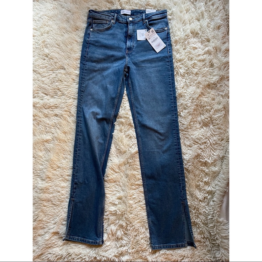 COPY - NWT Zara Hi Rise Split Skinny Jean
